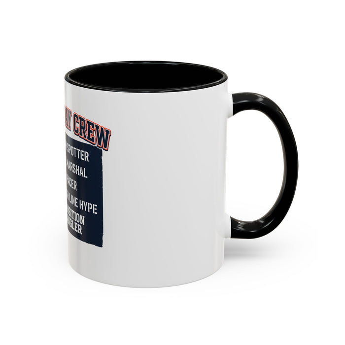 Race Day Crew Accent Mug — "Transition Wrangler" Coffee Cup