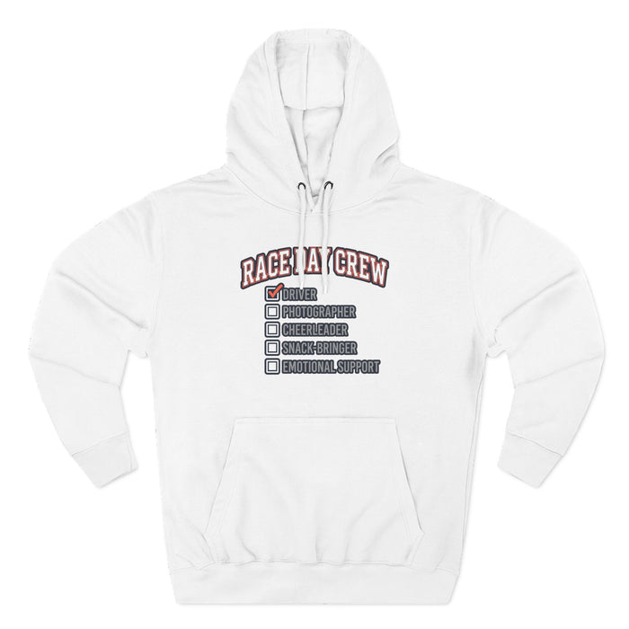 Race Day Crew Hoodie — Checklist Graphic Pullover for Motorsport Fans
