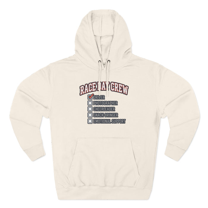 Race Day Crew Hoodie — Checklist Graphic Pullover for Motorsport Fans