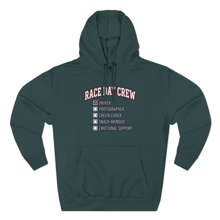 Race Day Crew Hoodie — Checklist Graphic Pullover for Motorsport Fans