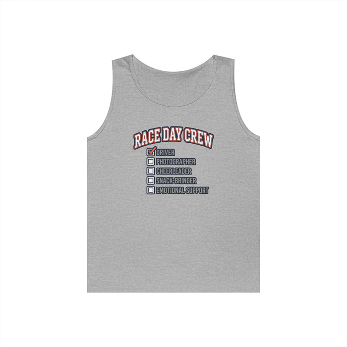 Race Day Crew Tank Top — Checklist Racing Shirt for Pit Crew & Track Fans
