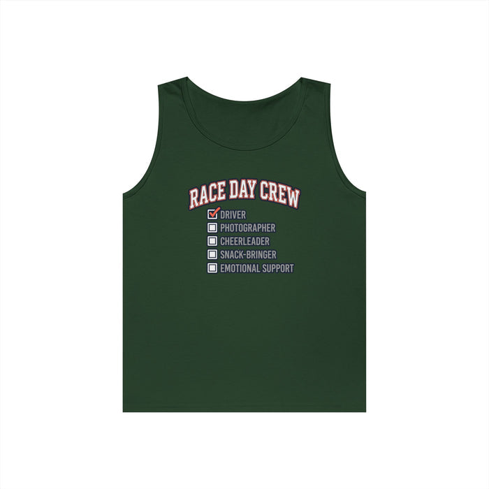 Race Day Crew Tank Top — Checklist Racing Shirt for Pit Crew & Track Fans