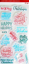 Recollections Christmas Phrases Clear Stamps - SCRAPBOOKFARE