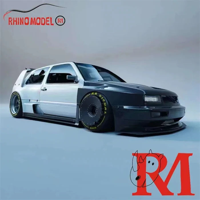 Rhino Model RM 1:64 Golf Mk3 Moon Rover White Diecast Model Car