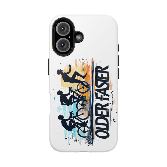 Rugged Cyclist Design Phone Case - detail view