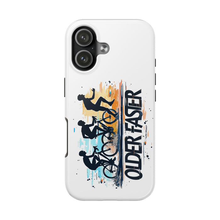 Rugged Cyclist Design Phone Case - lifestyle view