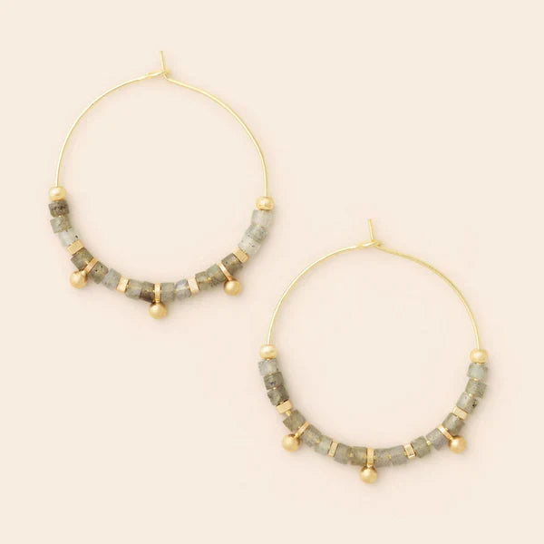 SCOUT STONE DISCHOOP LABRADORITE GOLD