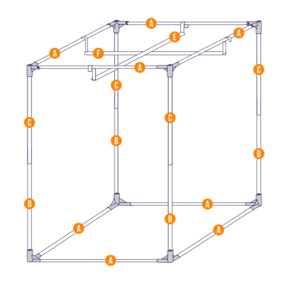 Sea-Hawk Mylar Grow Tent (0.8 x 0.8 x 1.8m)