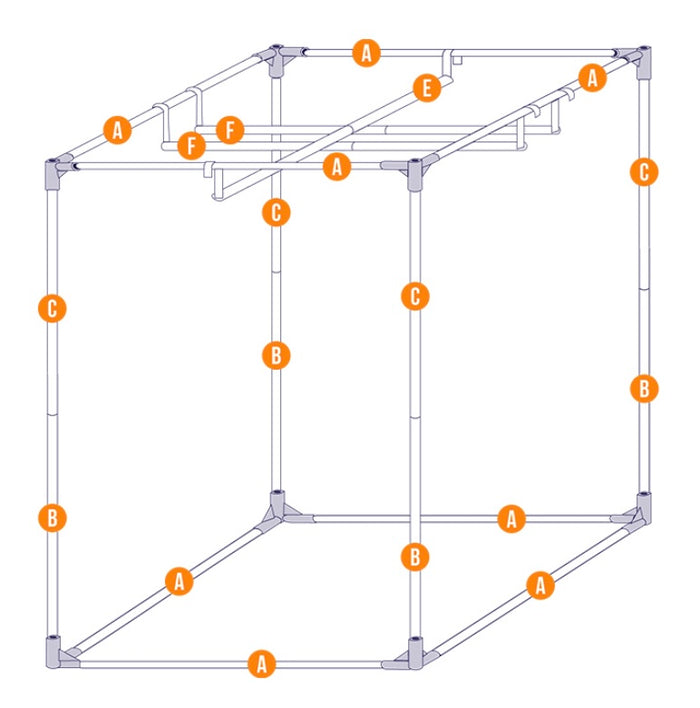 Sea-Hawk Mylar Grow Tent (1.0 x 1.0 x 2.0m)