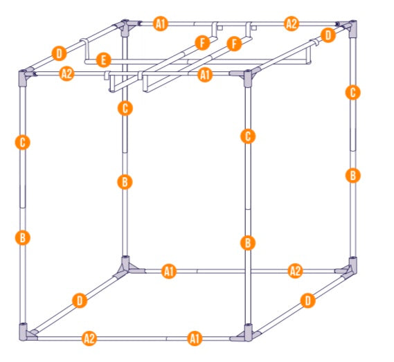 Sea-Hawk Mylar Grow Tent (1.45 x 0.8 x 2M)