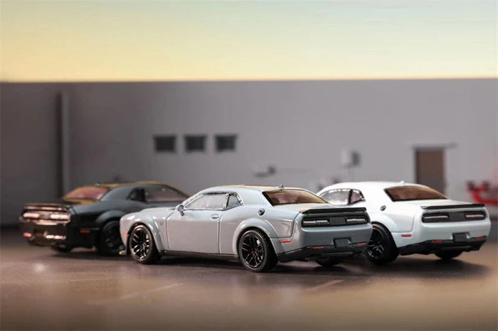 SH  Stance Hunters 1:64 Dodge SRT Hellcat Metallic Grey Diecast Model Car