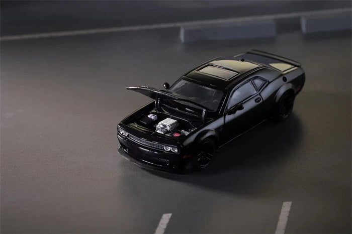 SH  Stance Hunters 1:64 Dodge SRT Hellcat Metallic Grey Diecast Model Car