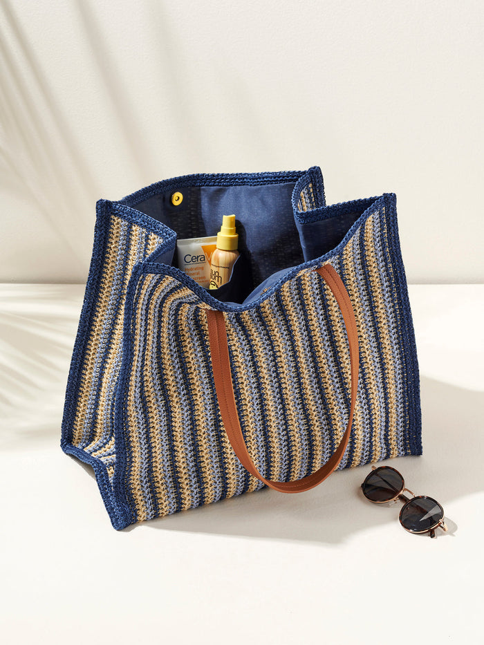 SHIRALEAH MAYA TOTE- BLUE