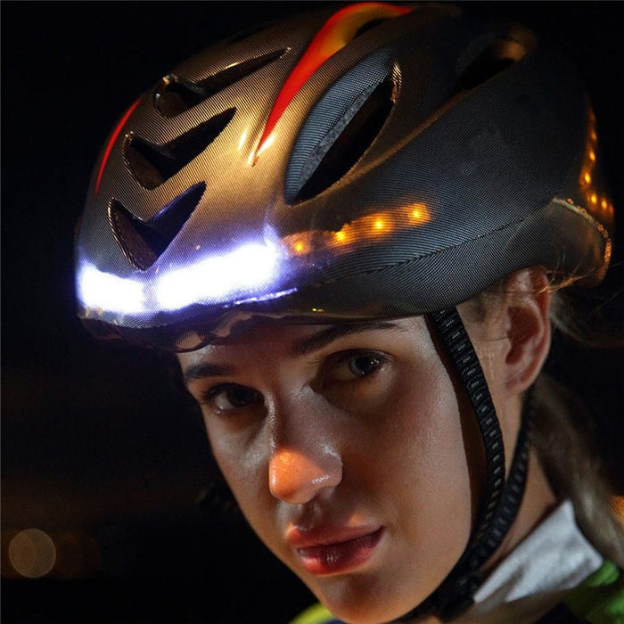 Smart Triathlon Bicycle Helmet with LED Lights - Accessories