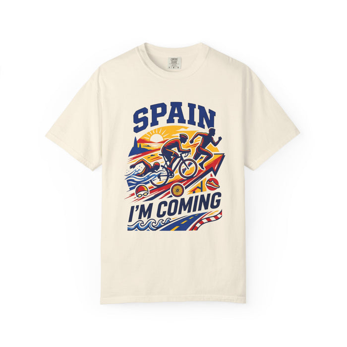 Spain I'm Coming T-Shirt — Triathlon Surf & Cycle Vacation Tee