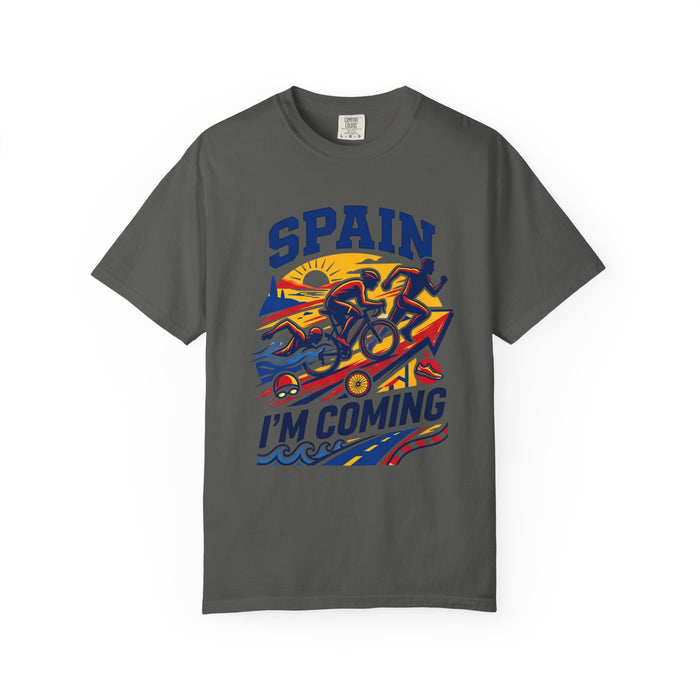 Spain I'm Coming T-Shirt — Triathlon Surf & Cycle Vacation Tee