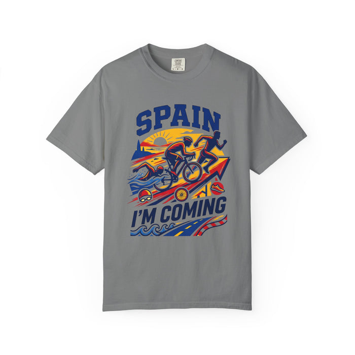 Spain I'm Coming T-Shirt — Triathlon Surf & Cycle Vacation Tee