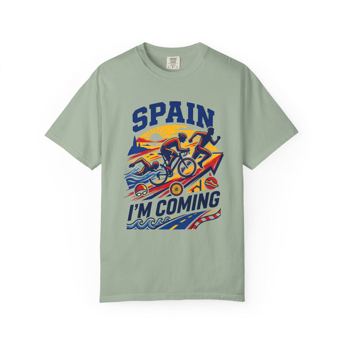 Spain I'm Coming T-Shirt — Triathlon Surf & Cycle Vacation Tee