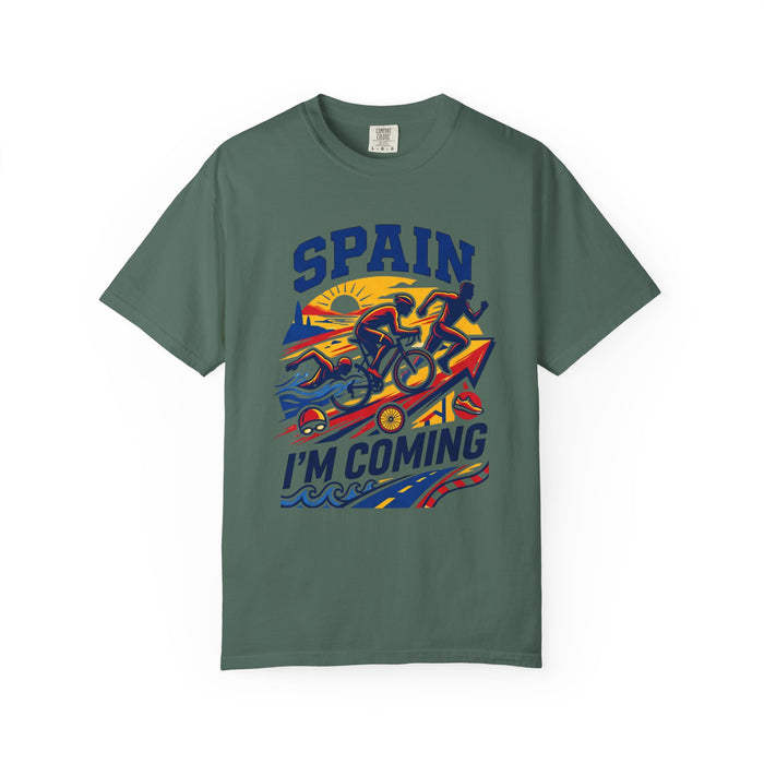 Spain I'm Coming T-Shirt — Triathlon Surf & Cycle Vacation Tee