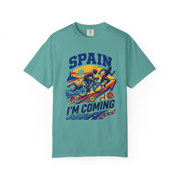 Spain I'm Coming T-Shirt — Triathlon Surf & Cycle Vacation Tee