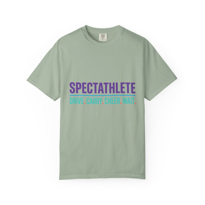 Spectathlete T-Shirt — "Drive. Carry. Cheer. Wait." Funny Triathlon Support Crew Tee