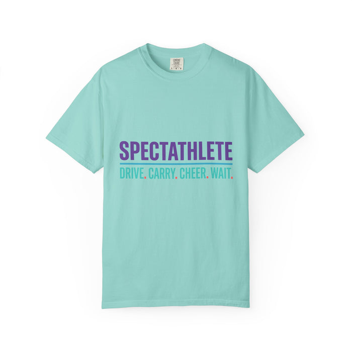 Spectathlete T-Shirt — "Drive. Carry. Cheer. Wait." Funny Triathlon Support Crew Tee