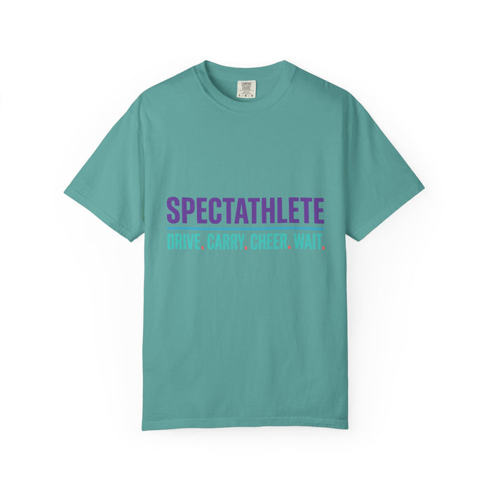 Spectathlete T-Shirt — "Drive. Carry. Cheer. Wait." Funny Triathlon Support Crew Tee