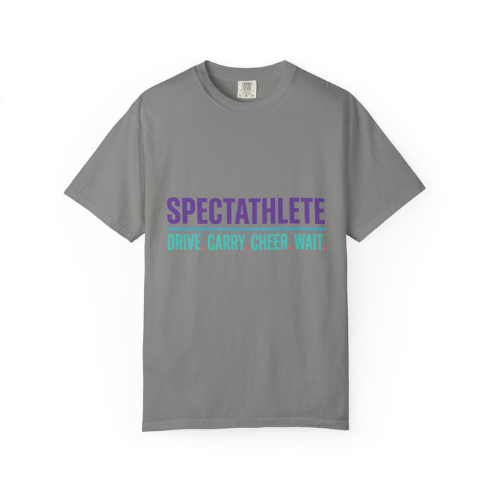 Spectathlete T-Shirt — "Drive. Carry. Cheer. Wait." Funny Triathlon Support Crew Tee