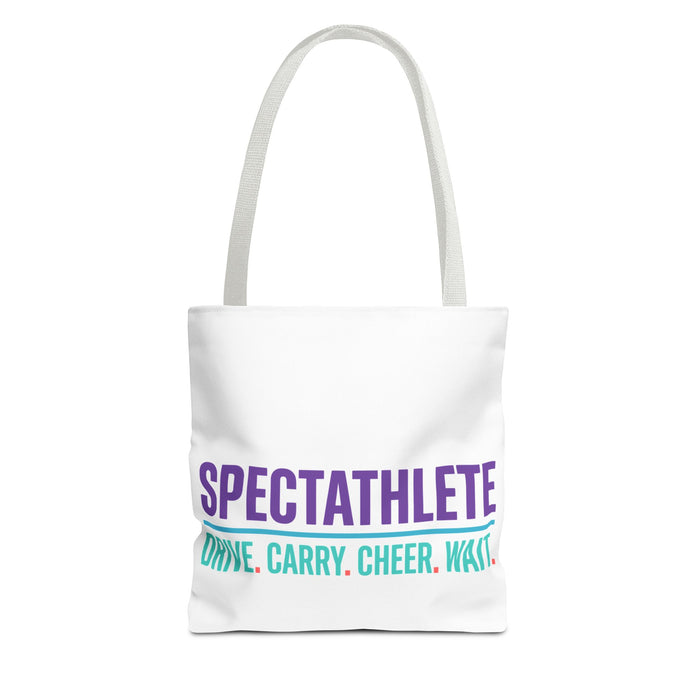 Spectathlete Tote Bag — "Drive. Carry. Cheer. Wait." Triathlon Support Crew Bag