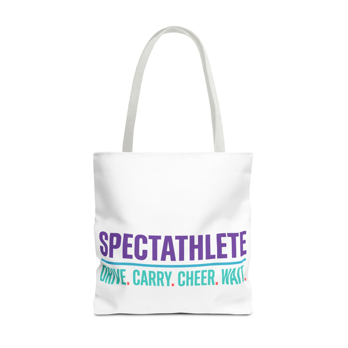 Spectathlete Tote Bag — "Drive. Carry. Cheer. Wait." Triathlon Support Crew Bag