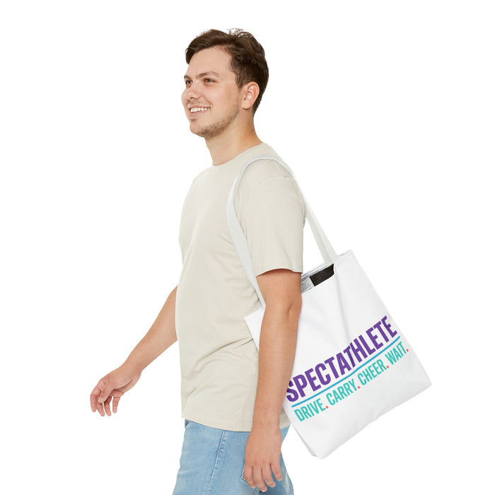 Spectathlete Tote Bag — "Drive. Carry. Cheer. Wait." Triathlon Support Crew Bag