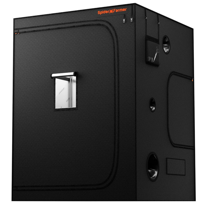 Spider Farmer 150x150x200cm grow tent with door open