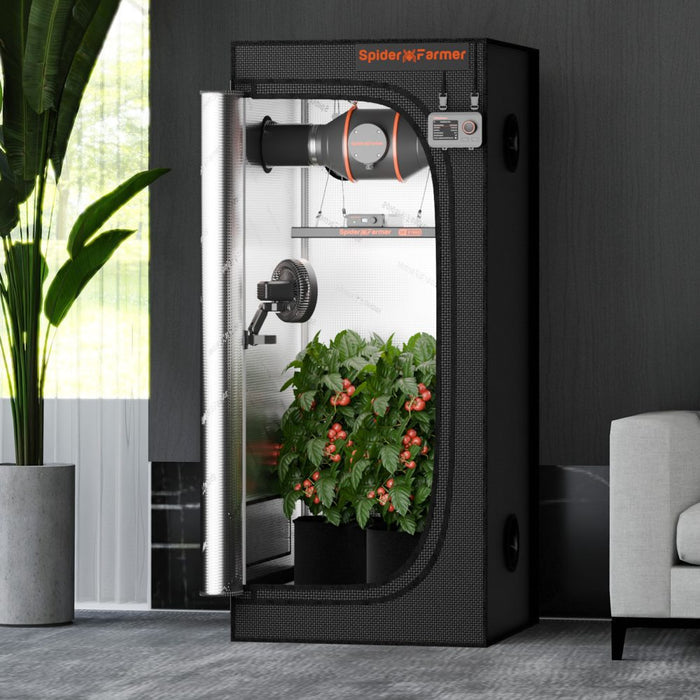 Spider Farmer 70x70x160cm grow tent package contents