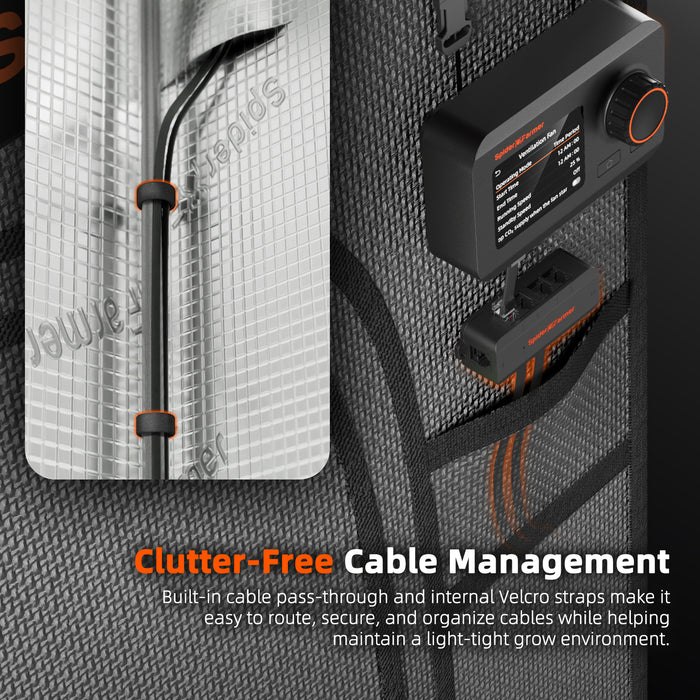 Spider Farmer Master Series grow tent cable management ports
