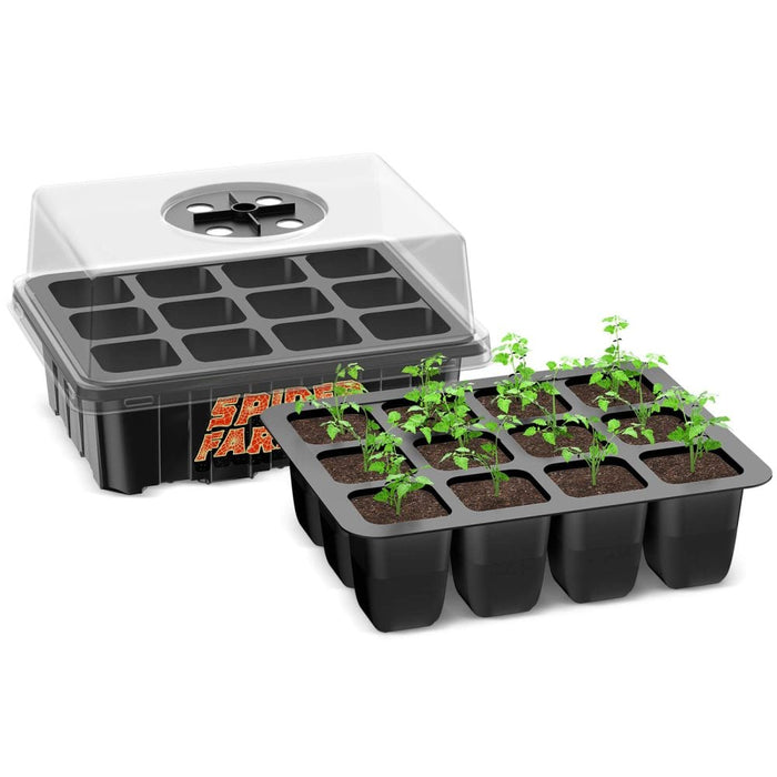 Spider Farmer seed starter trays 4 pack with transparent domes