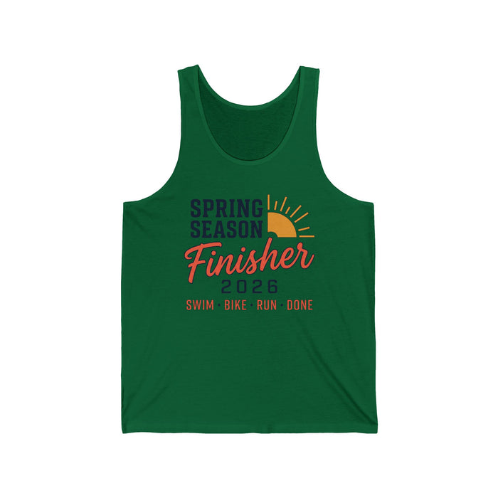 Spring Season Finisher 2026 Tank Top — Swim · Bike · Run Race Tank