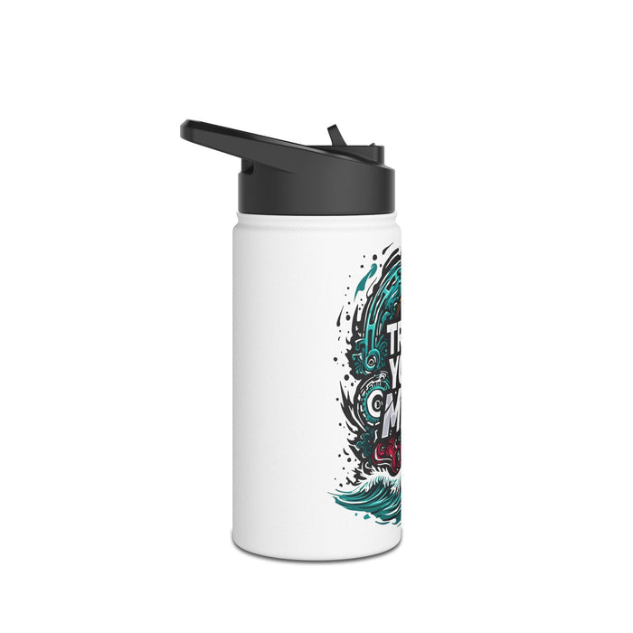 Stainless Steel Motivational Water Bottle - Mug - size chart
