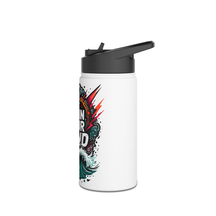 Stainless Steel Motivational Water Bottle - Mug - size chart