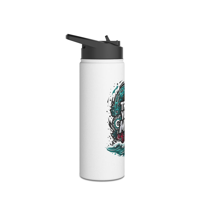 Stainless Steel Motivational Water Bottle - Mug - size chart