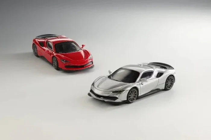 Stance Hunters 1:64 Novitec SF90 Silver Limited499 Diecast Model Car