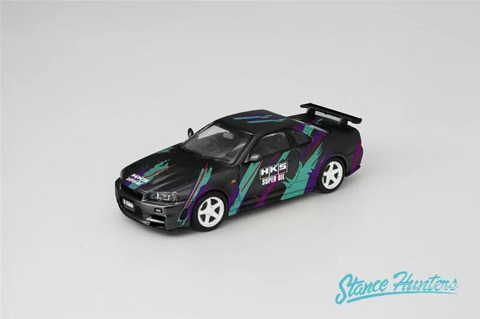 Stance Hunters SH 1:64 Skyline R34 GTR Z Tune Nismo Diecast Model Car