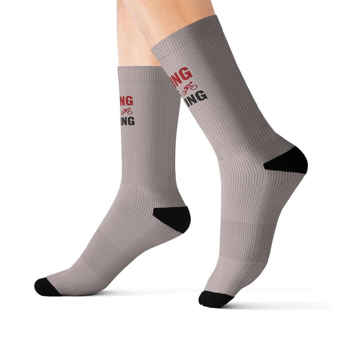 Sublimation Crew Socks Tri-ing Is Winning - All Over Prints