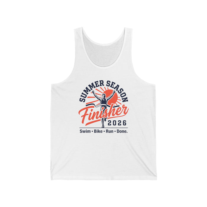 Summer Season Finisher 2026 Tank Top — Swim · Bike · Run Triathlon Shirt
