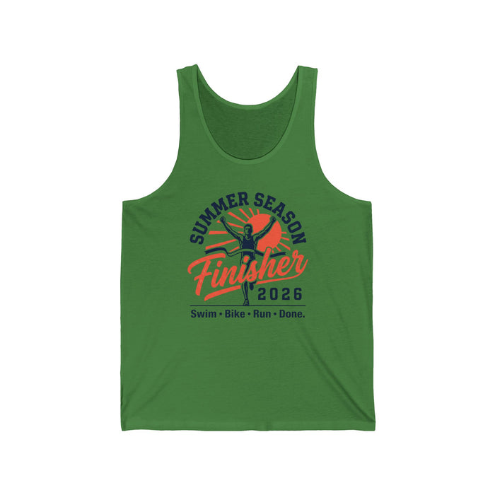 Summer Season Finisher 2026 Tank Top — Swim · Bike · Run Triathlon Shirt