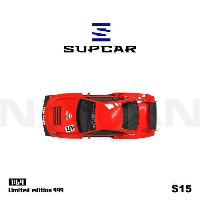 SUPCAR SC 1:64 S15 Red Black limited999 Diecast Model Car