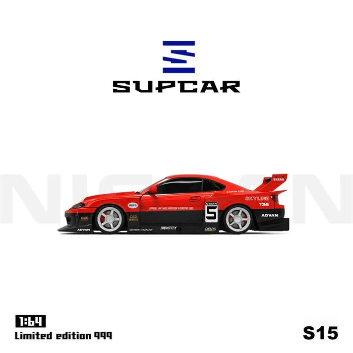SUPCAR SC 1:64 S15 Red Black limited999 Diecast Model Car