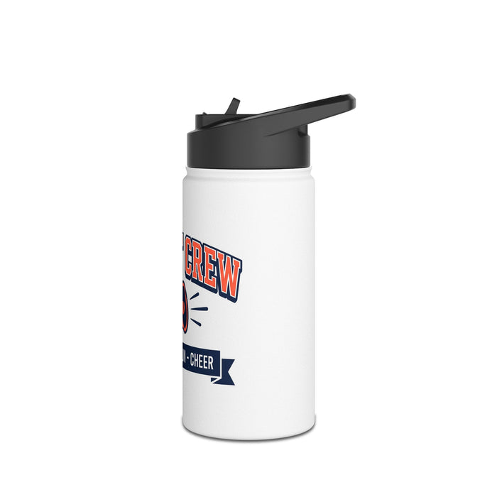 Support Crew Stainless Steel Water Bottle — Swim • Bike • Run • Cheer