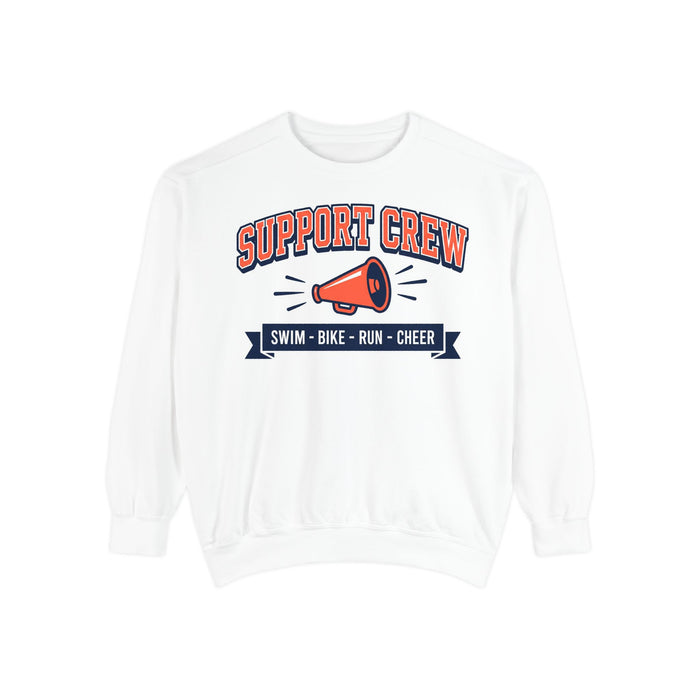 Support Crew Sweatshirt — "Support Crew" Megaphone Design for Swim •