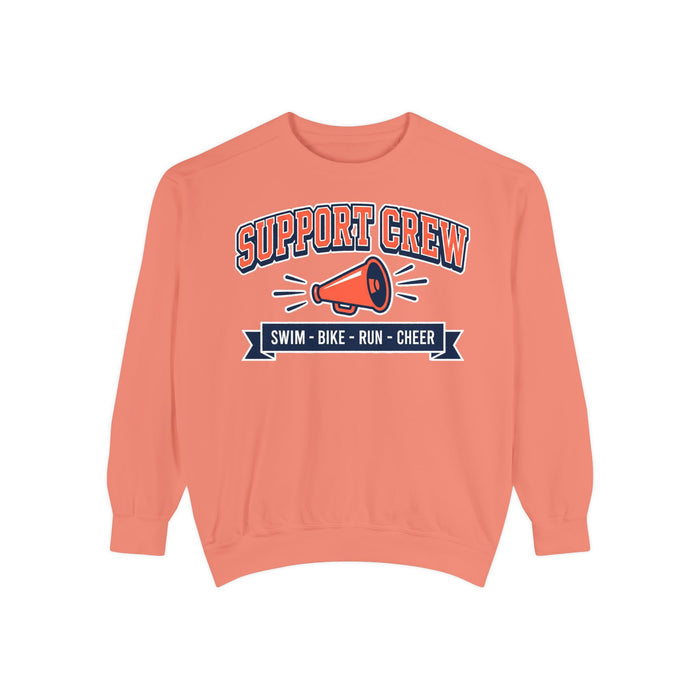 Support Crew Sweatshirt — "Support Crew" Megaphone Design for Swim •