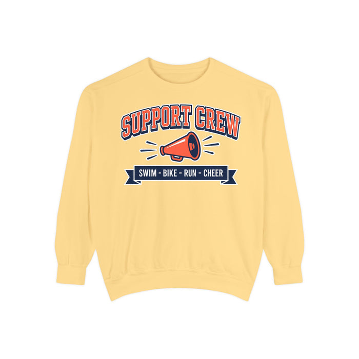 Support Crew Sweatshirt — "Support Crew" Megaphone Design for Swim •